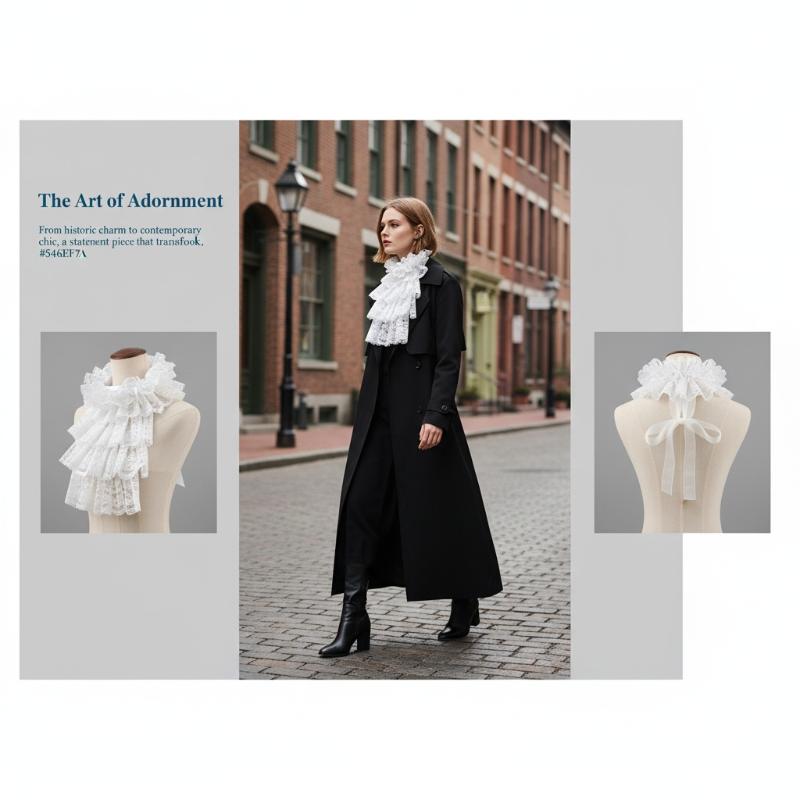 Elegant Detachable Lace Jabot  - Women'S Victorian Era Accessories 评论和价格