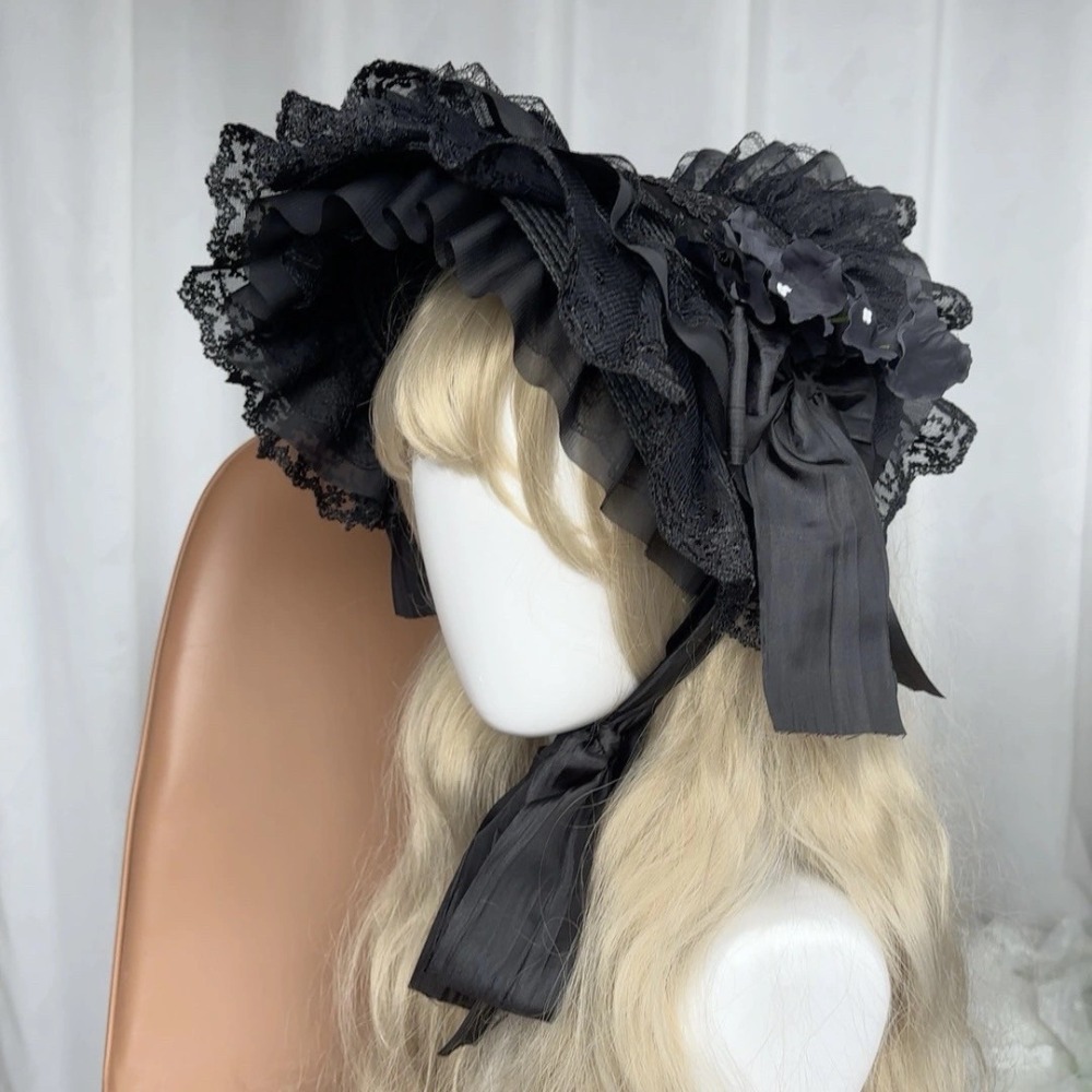 Gothic Lolita Straw Hat BNT Bl - Women'S Victorian Era Accessories 评论和价格