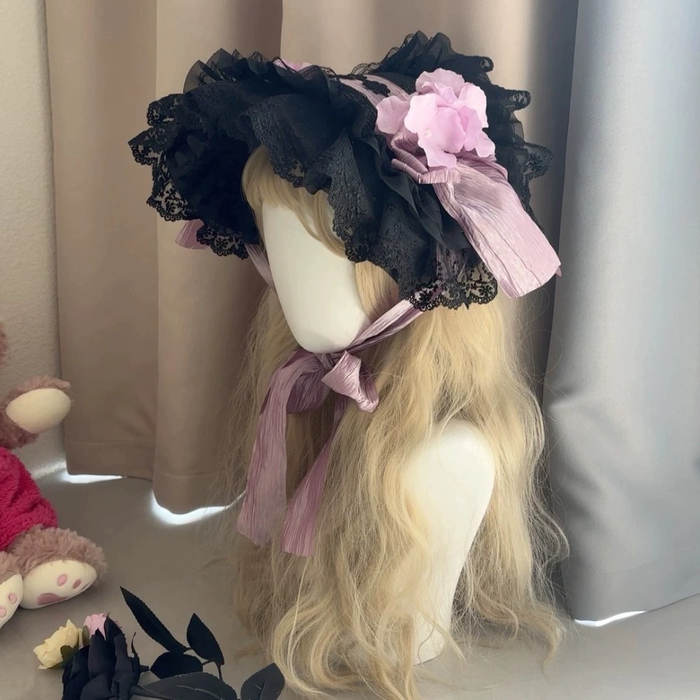 Gothic Lolita Straw Hat BNT Bl - Women'S Victorian Era Accessories 评论和价格