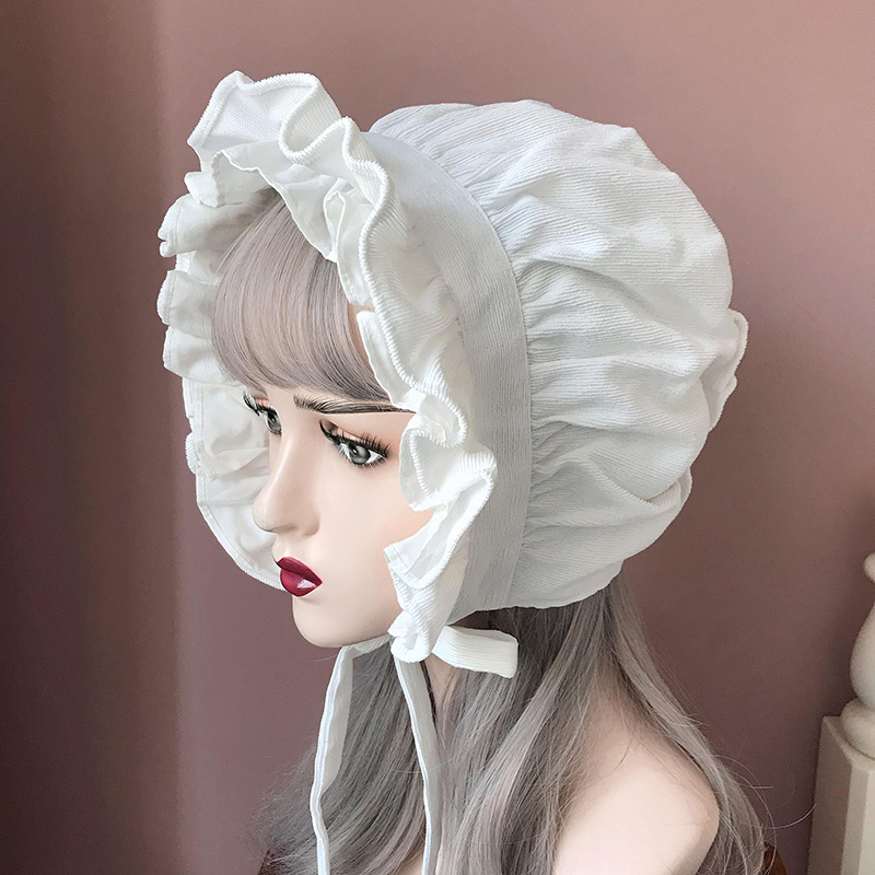 Maid Bonnet Hat Lolita Girl Co - Women'S Victorian Era Accessories 评论和价格