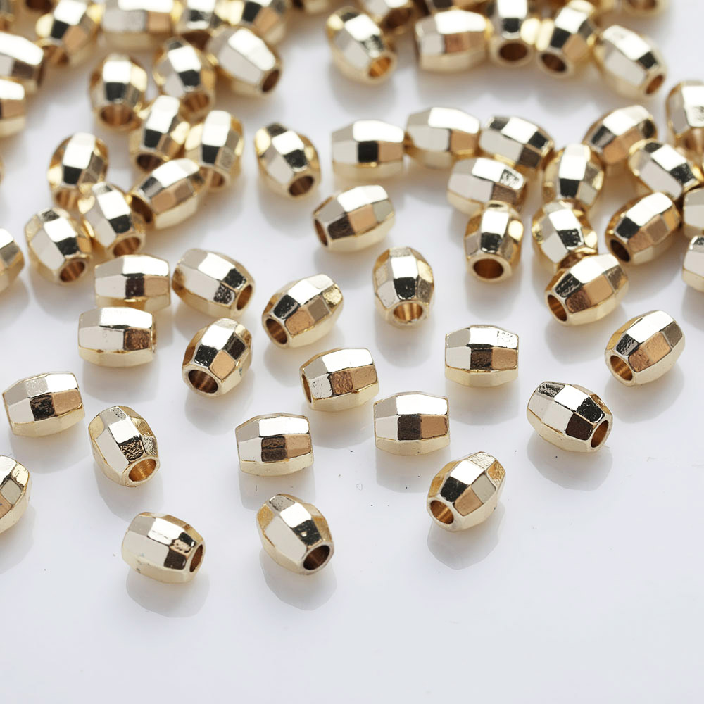 30PCS Dainty Oval Brass Beads  - Charm Necklace Dainty 评论和价格