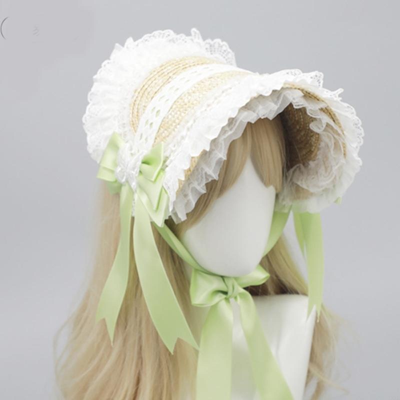 Y3NE Victorian Lace Bonnet Hat - Women'S Victorian Era Accessories 评论和价格
