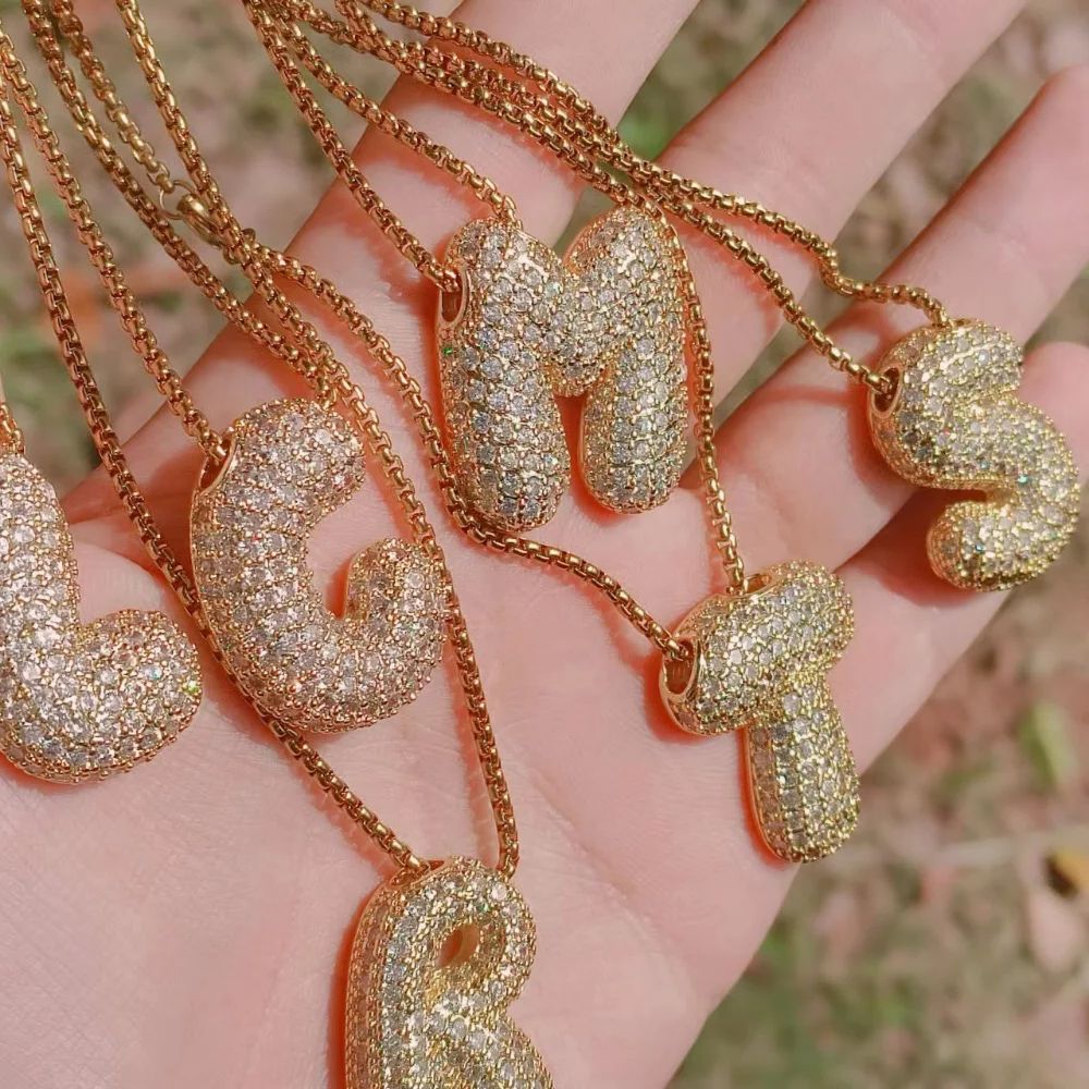 Luxury Cubic Zircon Balloon In - Charm Necklace Dainty 评论和价格
