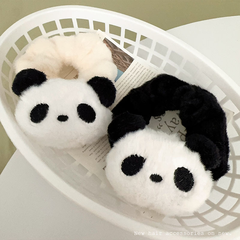 Cute Plush Panda Puppy Hair Ti - Women'S Winter Accessories Set 评论和价格