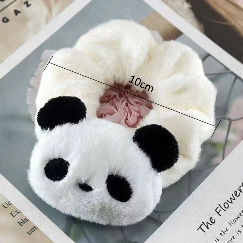 Cute Plush Panda Puppy Hair Ti - Women'S Winter Accessories Set 评论和价格