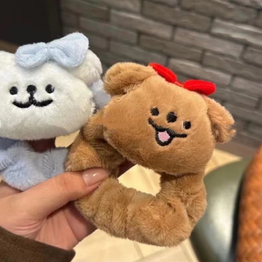 Cute Plush Panda Puppy Hair Ti - Women'S Winter Accessories Set 评论和价格