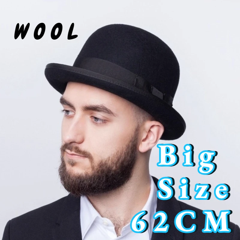 100% Wool Bowler Hat for Men B - Women'S Victorian Era Accessories 评论和价格