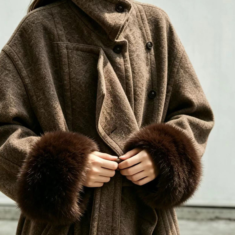 Ladies fox fur Arm Warmers Set - Women'S Winter Accessories Set 评论和价格