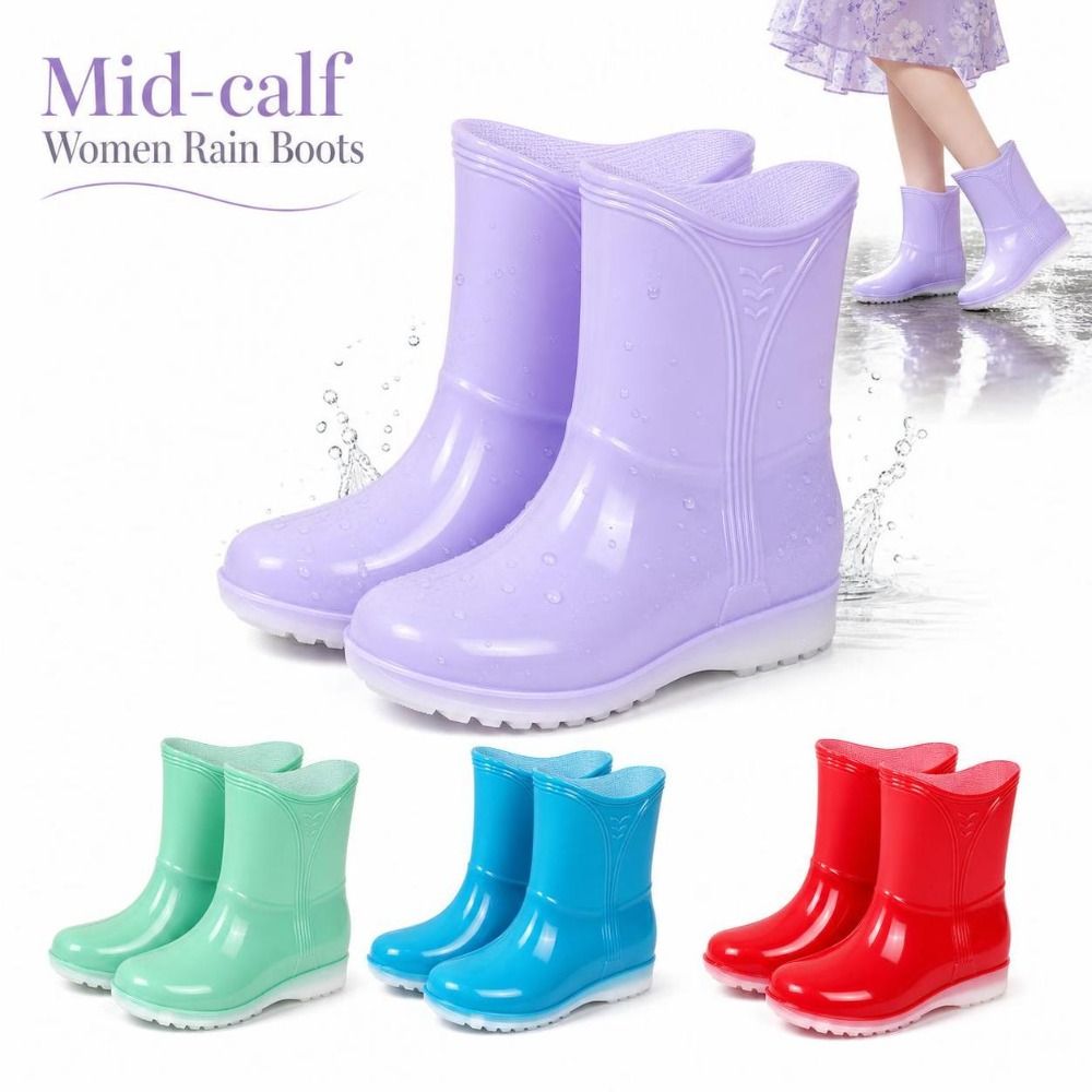 Mid-calf Women Rain Boots Wate - Women Kitchen Accessories 评论和价格