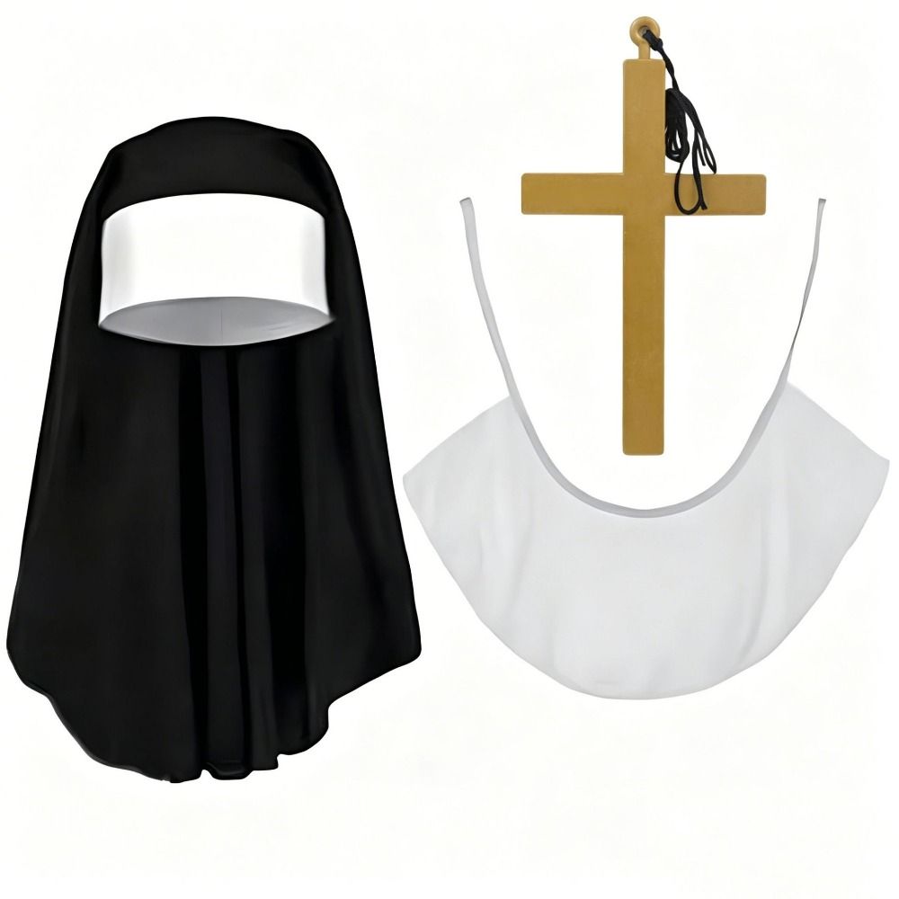 1/3Pcs Creative Nun Costume Se - Women'S Victorian Era Accessories 评论和价格