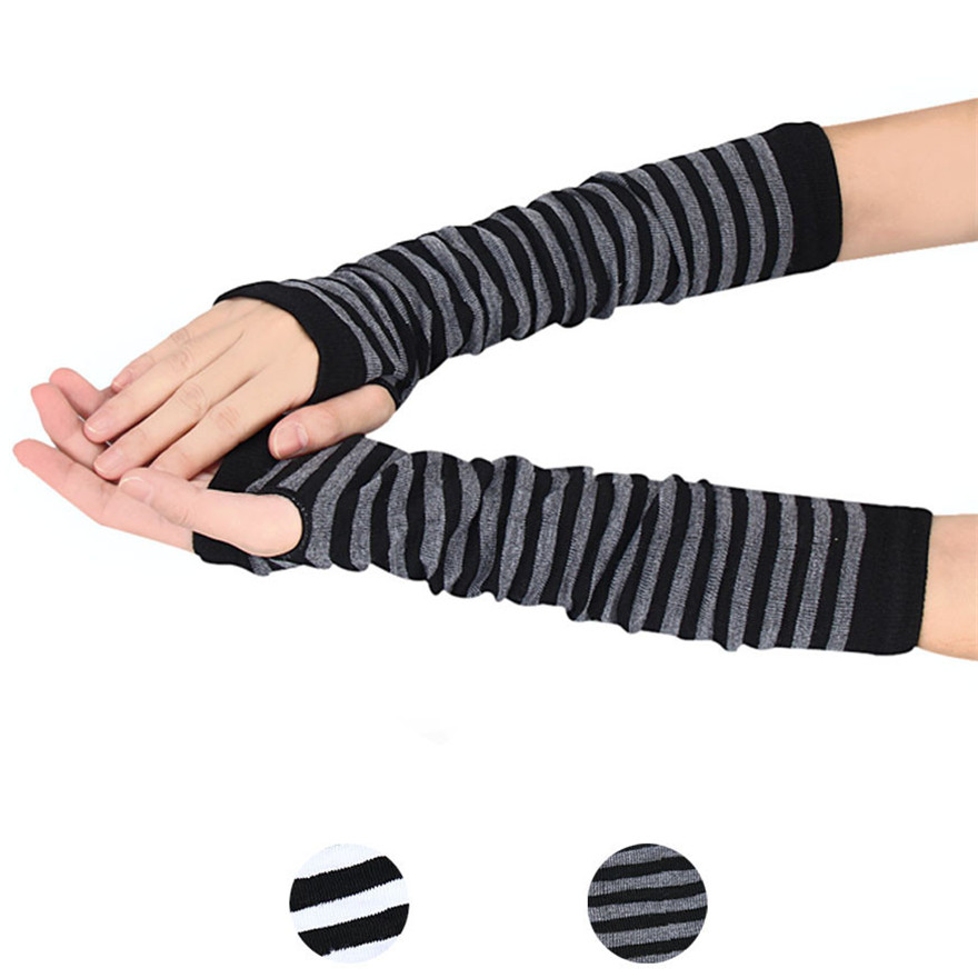 Women Long Sleeve Gothic Strip - Women'S Winter Accessories Set 评论和价格