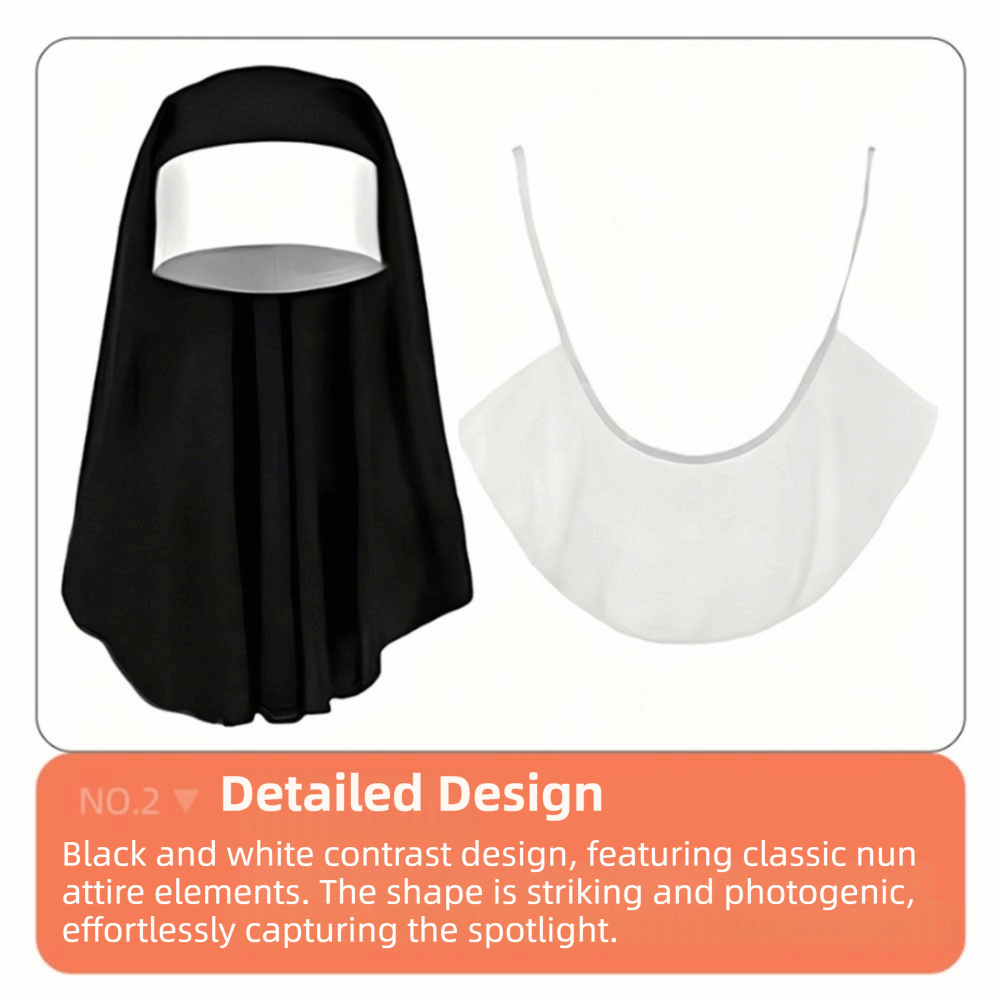 1/3Pcs Creative Nun Costume Se - Women'S Victorian Era Accessories 评论和价格