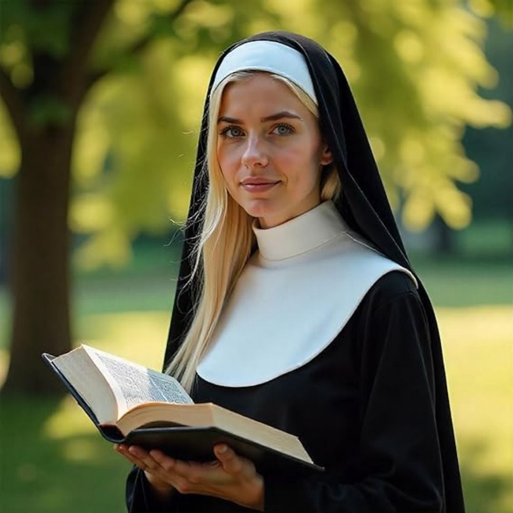1/3Pcs Creative Nun Costume Se - Women'S Victorian Era Accessories 评论和价格